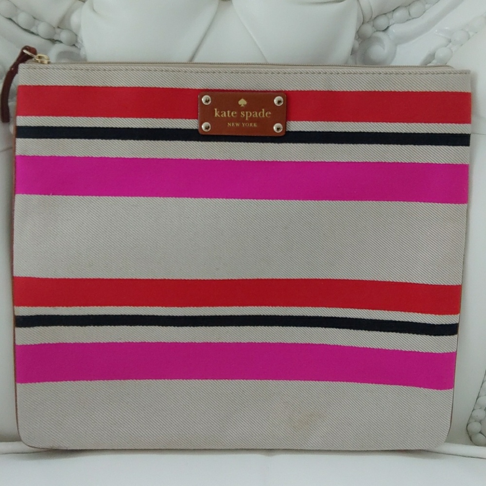 Kate Spade Canvas Envelope Clutch or iPad Case
